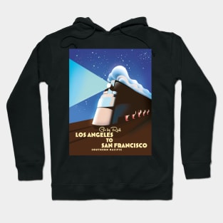 Los Angeles to San Francisco Rail poster Hoodie